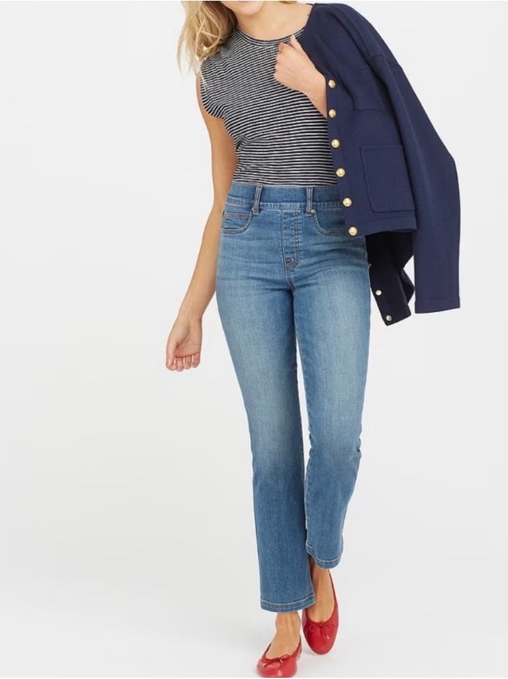 SPANX EveryWear Straight Leg Jeans - Small Tall